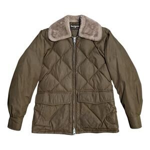 Vintage Tempco Down Puffer Coat Jacket Mens Size 44 Quilted USA Made 1970s